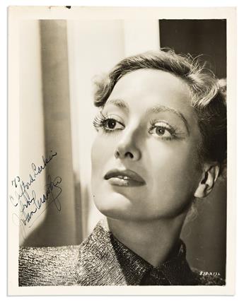 (ENTERTAINERS.) CRAWFORD, JOAN. Three Photographs Signed and Inscribed, To Clifford Larkin / from / Joan Crawford,